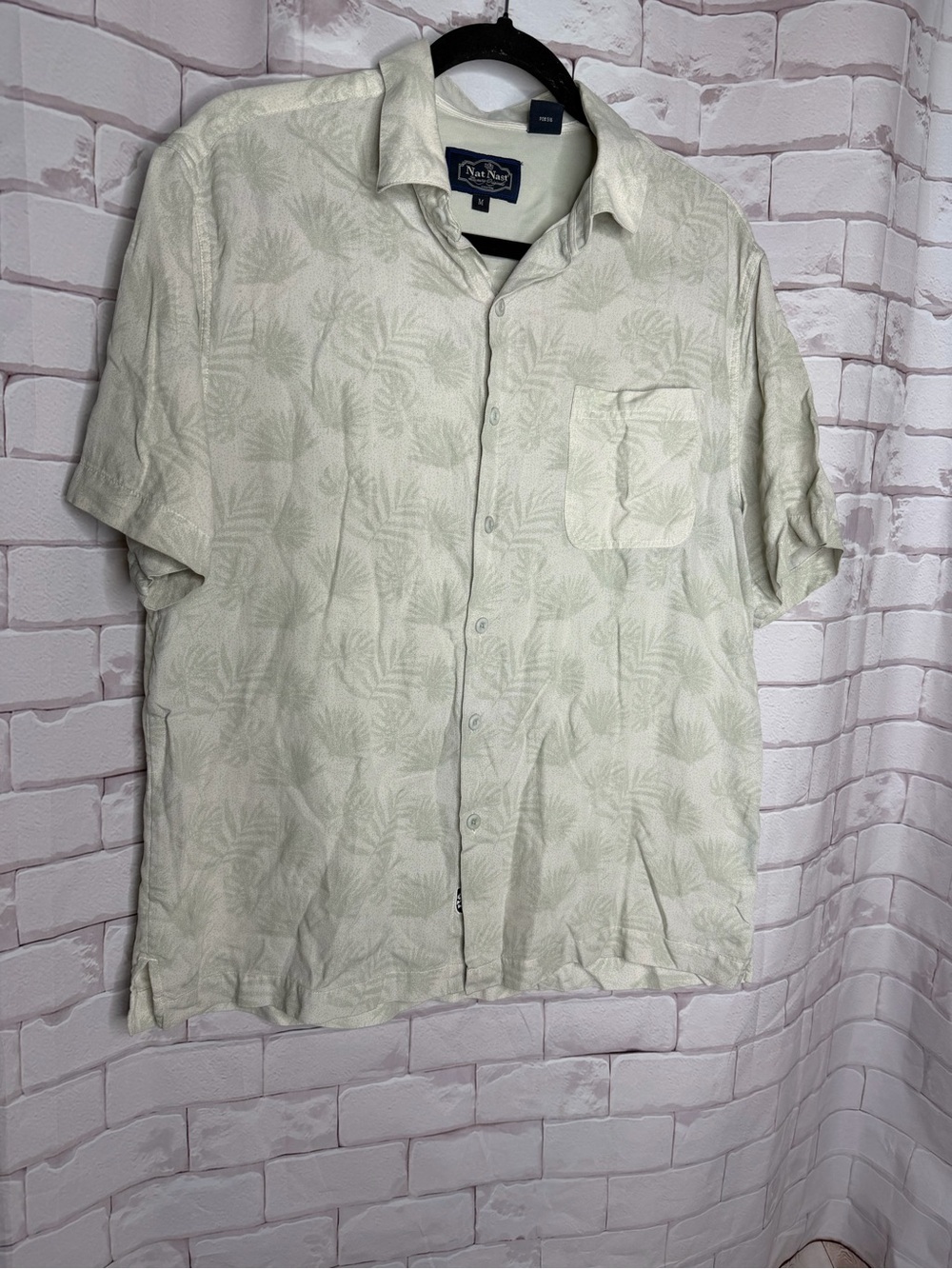 Nat Nast Luxury Originals Silk Blend Tropical Camp Shirt | Men’s Med